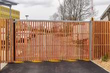 Portail coulissant ACCESS habillage bois